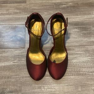 Linea Paolo Size 8.5 Red Heels